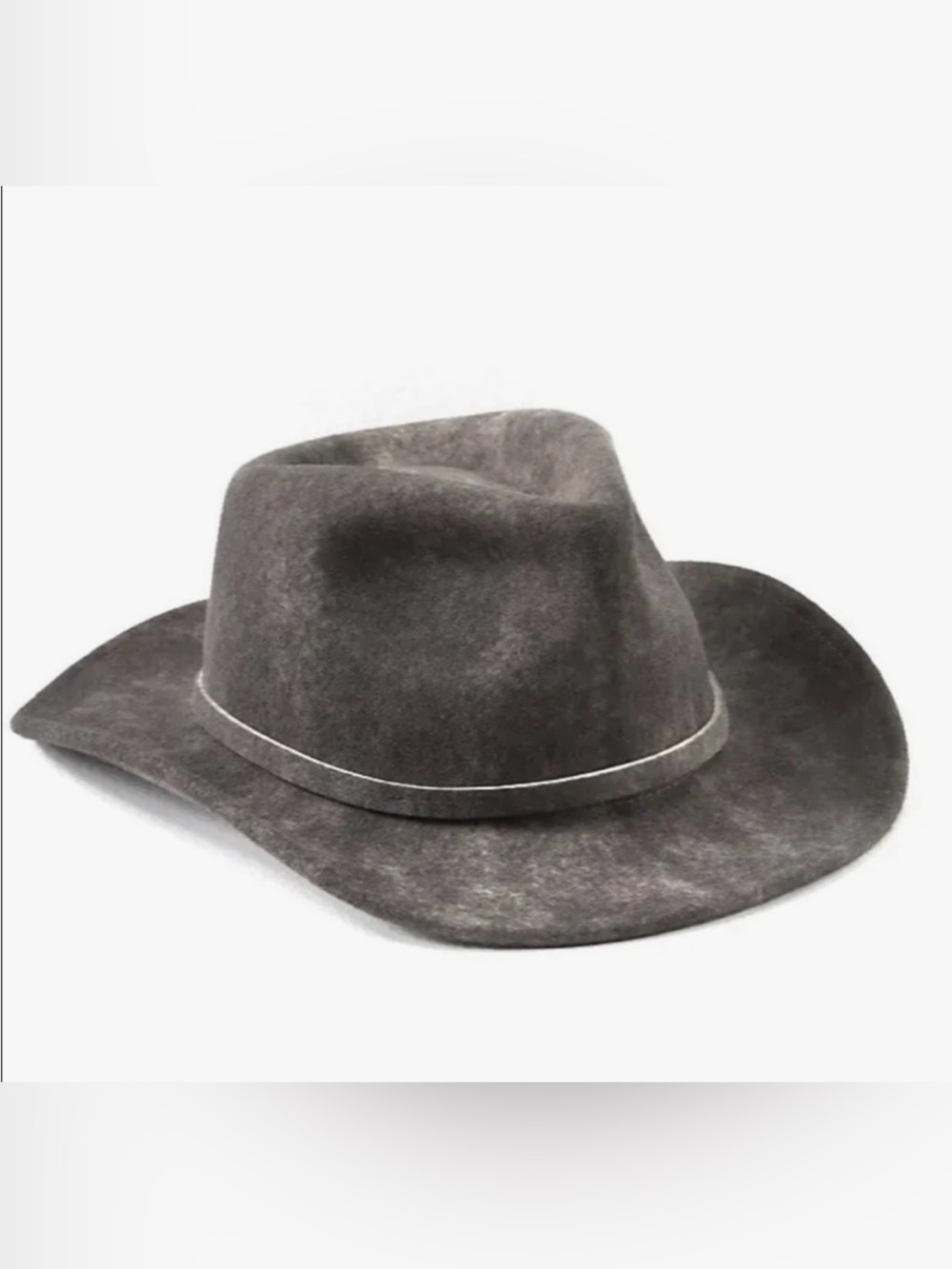 Free People Mossant Paris Gray Felt Fedora Cowboy Rancher Hat NEW w/Tags